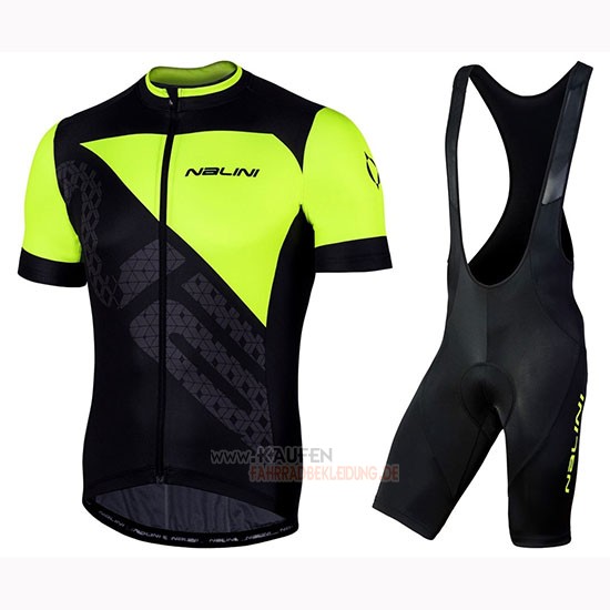 Nalini Volata 2.0 Kurzarmtrikot 2019 und Kurze Tragerhose Shwarz Gelb