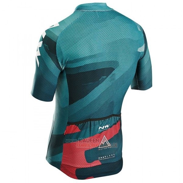 Northwave Kurzarmtrikot 2018 und Kurze Tragerhose Grun Rosa