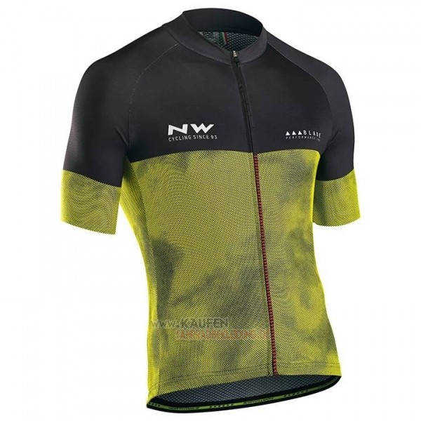 Northwave Kurzarmtrikot 2018 und Kurze Tragerhose Shwarz Gelb