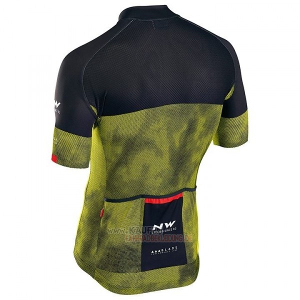 Northwave Kurzarmtrikot 2018 und Kurze Tragerhose Shwarz Gelb