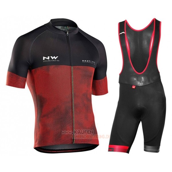 Northwave Kurzarmtrikot 2018 und Kurze Tragerhose Shwarz Rot