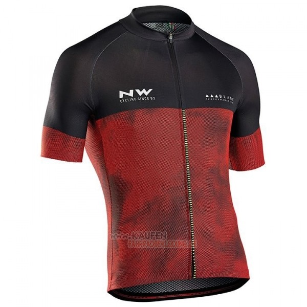 Northwave Kurzarmtrikot 2018 und Kurze Tragerhose Shwarz Rot