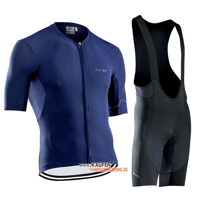 Northwave Kurzarmtrikot 2021 und Kurze Tragerhose Blau