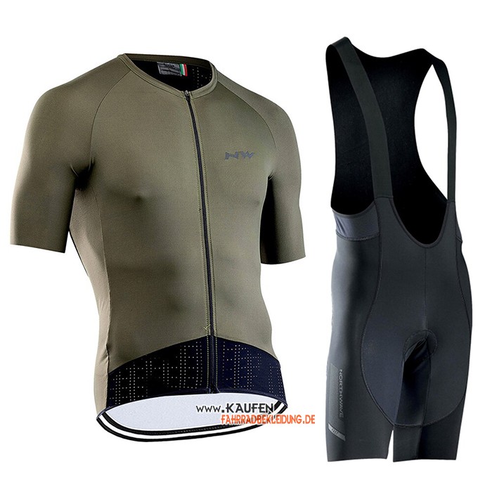 Northwave Kurzarmtrikot 2021 und Kurze Tragerhose Grun