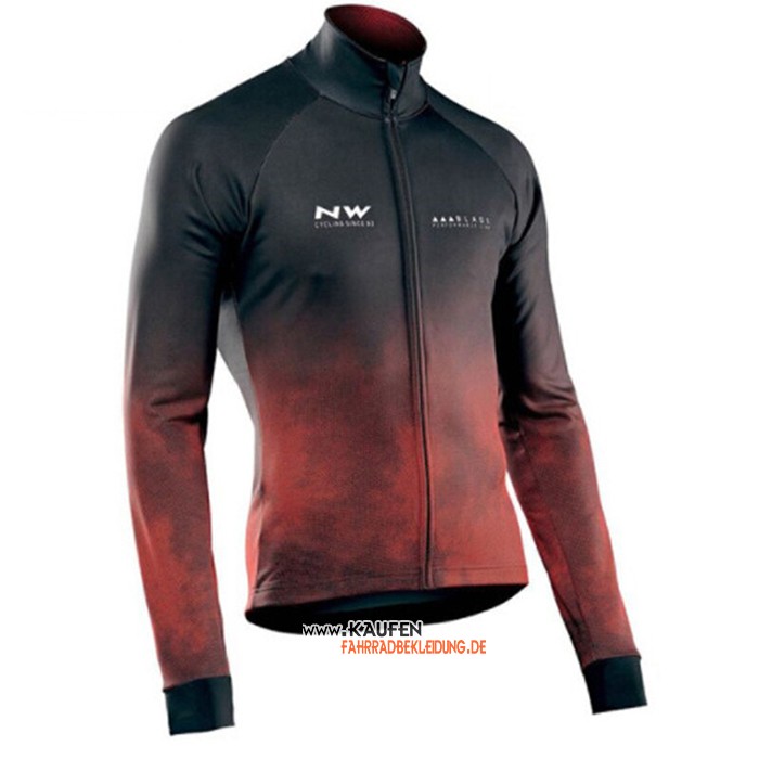 Northwave Langarmtrikot 2021 und Lange Tragerhose Shwarz Rot
