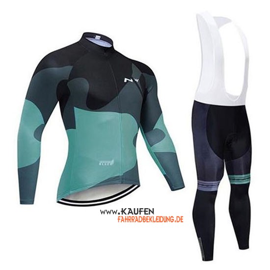 Northwave Langarmtrikot 2020 und Lange Tragerhose Shwarz Grun