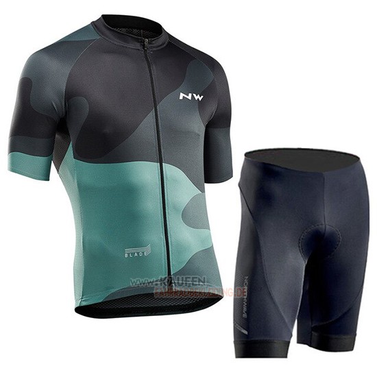 Northwave Kurzarmtrikot 2019 und Kurze Tragerhose Grun