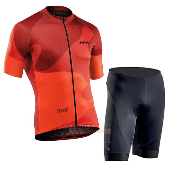 Northwave Kurzarmtrikot 2019 und Kurze Tragerhose Orange