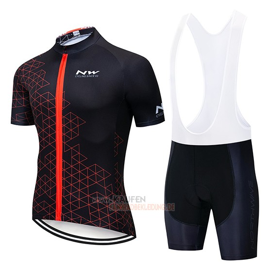Northwave Kurzarmtrikot 2019 und Kurze Tragerhose Shwarz Rot
