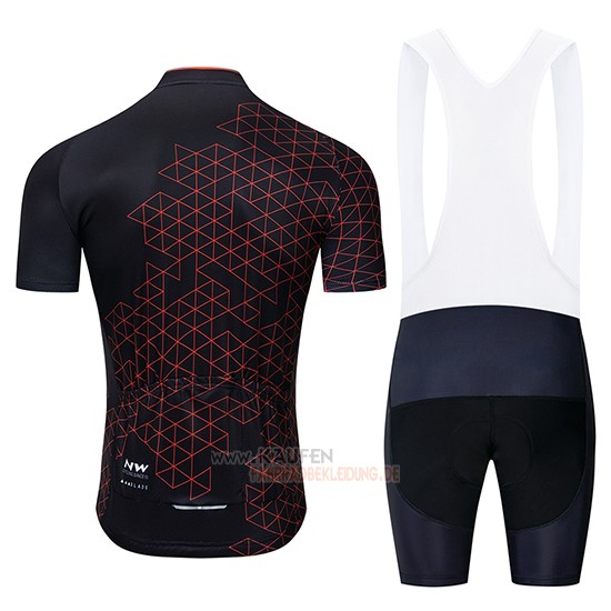 Northwave Kurzarmtrikot 2019 und Kurze Tragerhose Shwarz Rot