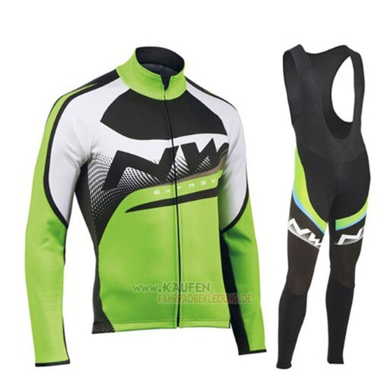 Northwave Langarmtrikot 2019 und Lange Tragerhose Grun Shwarz Wei