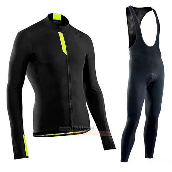 Northwave Langarmtrikot 2019 und Lange Tragerhose Negro Grun