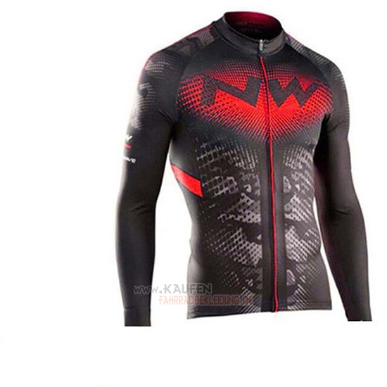 Northwave Langarmtrikot 2019 und Lange Tragerhose Shwarz Rot
