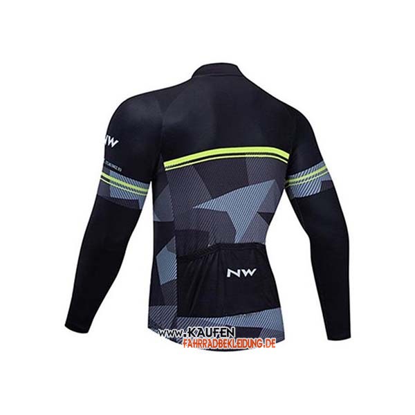 Northwave Langarmtrikot 2020 und Lange Tragerhose Shwarz Grau