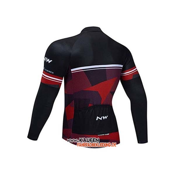 Northwave Langarmtrikot 2020 und Lange Tragerhose Shwarz Rot