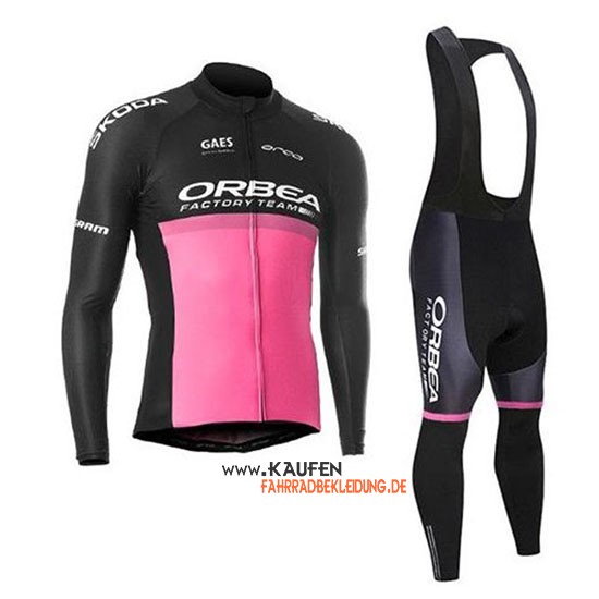 Orbea Langarmtrikot 2020 und Lange Tragerhose Shwarz Rosa