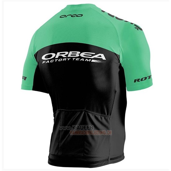 Orbea Factory Kurzarmtrikot 2018 und Kurze Tragerhose Shwarz Grun