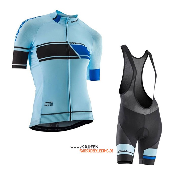 Orbea Kurzarmtrikot 2021 und Kurze Tragerhose Hellblau