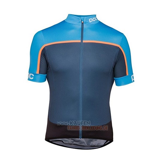 POC Essential Road Block Kurzarmtrikot 2018 und Kurze Tragerhose Blau