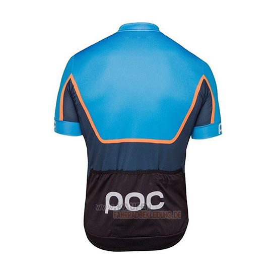 POC Essential Road Block Kurzarmtrikot 2018 und Kurze Tragerhose Blau