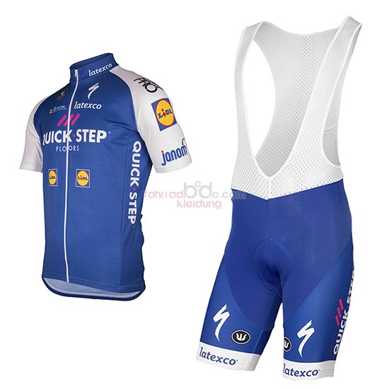 Quick Step Floors Kurzarmtrikot 2017 Und Kurze Tragerhose blau