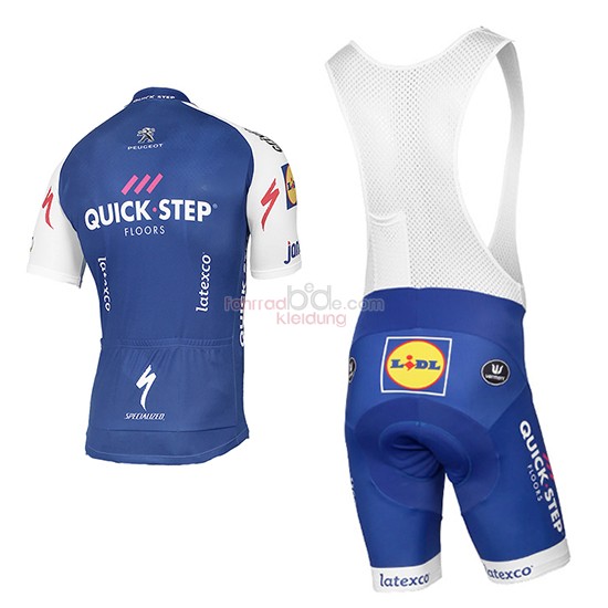 Quick Step Floors Kurzarmtrikot 2017 Und Kurze Tragerhose blau 