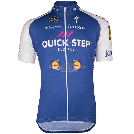 Quick Step Floors Kurzarmtrikot 2017 Und Kurze Tragerhose blau 