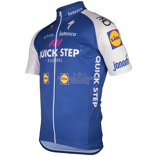 Quick Step Floors Kurzarmtrikot 2017 Und Kurze Tragerhose blau 