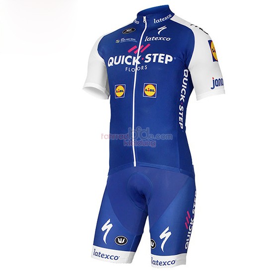 Quick Step Floors Kurzarmtrikot 2017 Und Kurze Tragerhose blau 