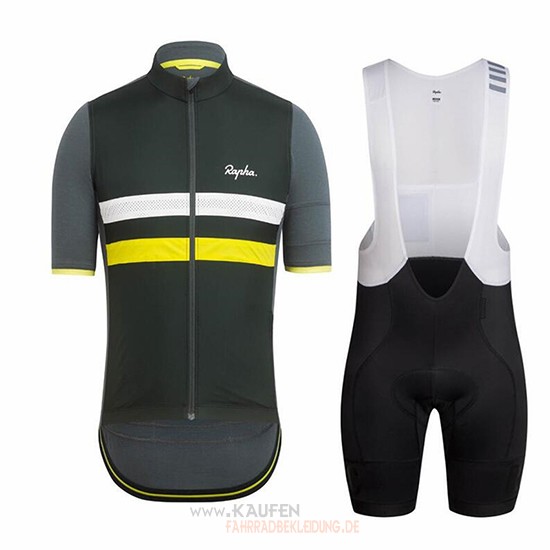 Rapha Kurzarmtrikot 2018 Und Kurze Tragerhose Shwarz Und gelb