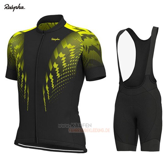 Rapha Kurzarmtrikot 2019 und Kurze Tragerhose Shwarz Gelb