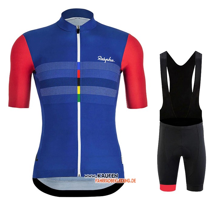 Rapha Kurzarmtrikot 2020 und Kurze Tragerhose Rot Blau