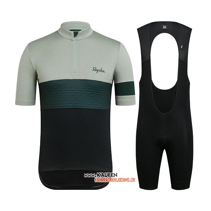 Rapha Kurzarmtrikot und Kurze Tragerhose 2021 Licht Grun