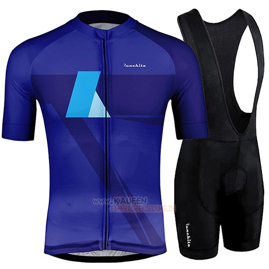 Runchita Kurzarmtrikot 2019 und Kurze Tragerhose Himmelblau Blau