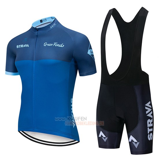 STRAVA Kurzarmtrikot 2019 und Kurze Tragerhose Blau