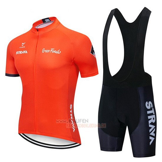 STRAVA Kurzarmtrikot 2019 und Kurze Tragerhose Orange