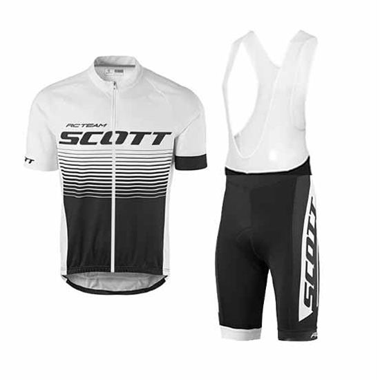 Scott Kurzarmtrikot 2017 und Kurze Tragerhose Wei und shwarz