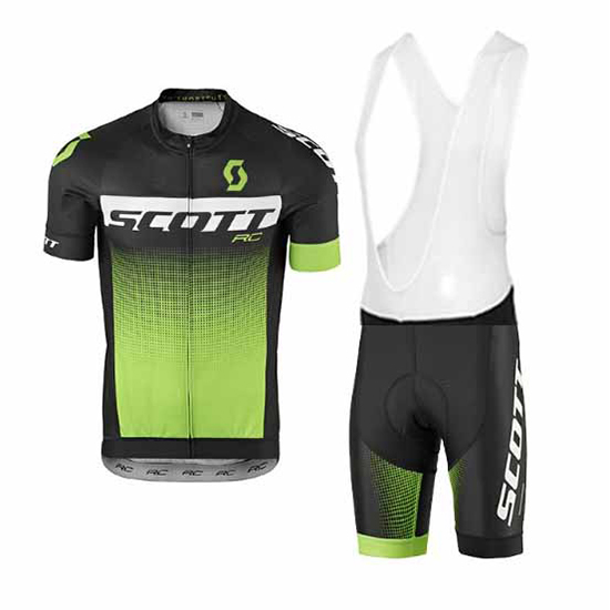 Scott Kurzarmtrikot 2017 und Kurze Tragerhose grun