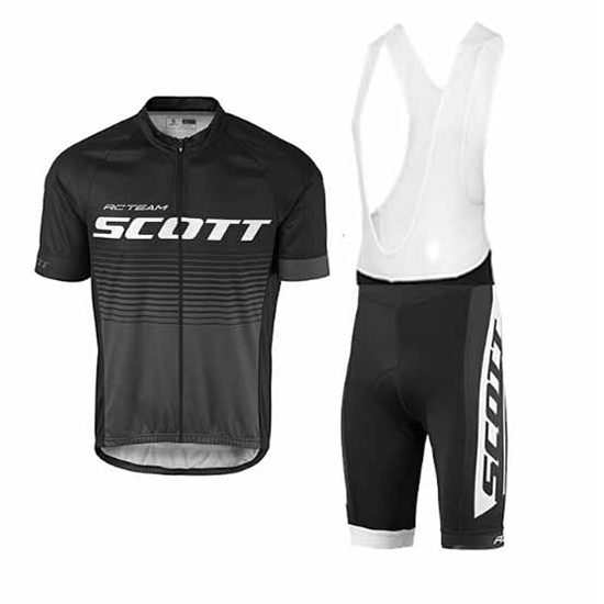 Scott Kurzarmtrikot 2017 und Kurze Tragerhose shwarz