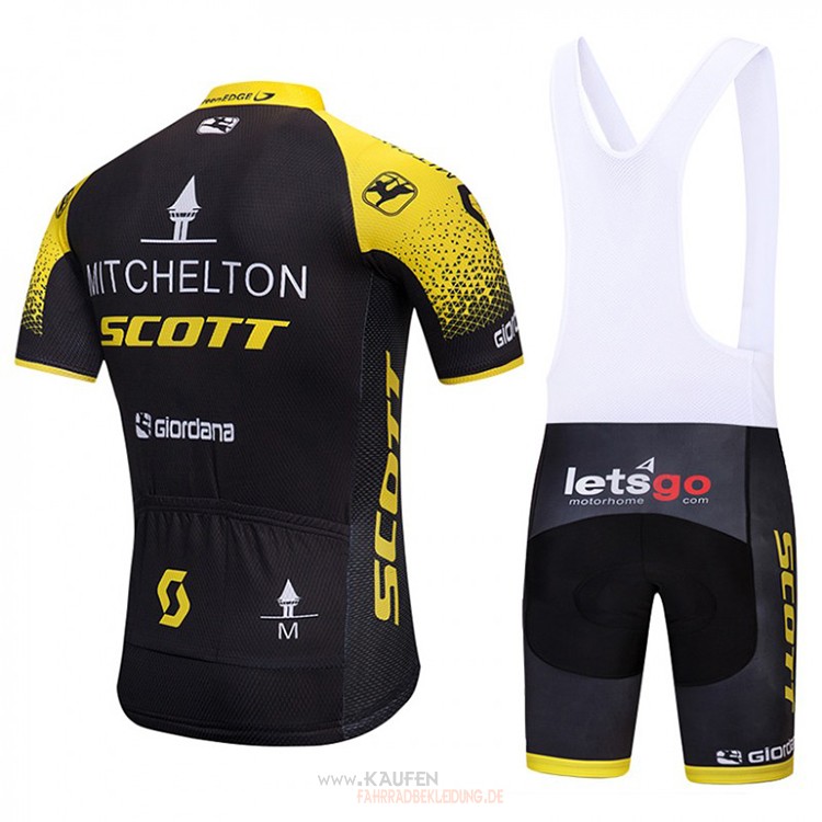 Scott Kurzarmtrikot 2018 Und  Kurze Tragerhose Gelb Und shwarz