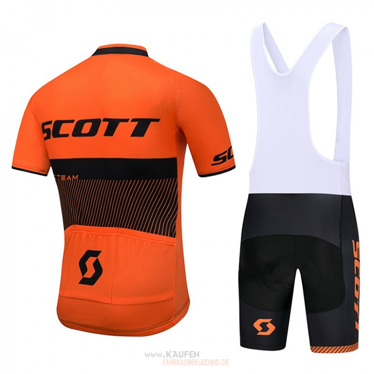 Scott Kurzarmtrikot 2018 Und  Kurze Tragerhose Orange Und shwarz