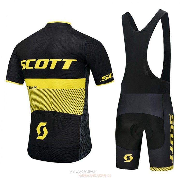 Scott Kurzarmtrikot 2018 Und  Kurze Tragerhose Shwarz Und gelb