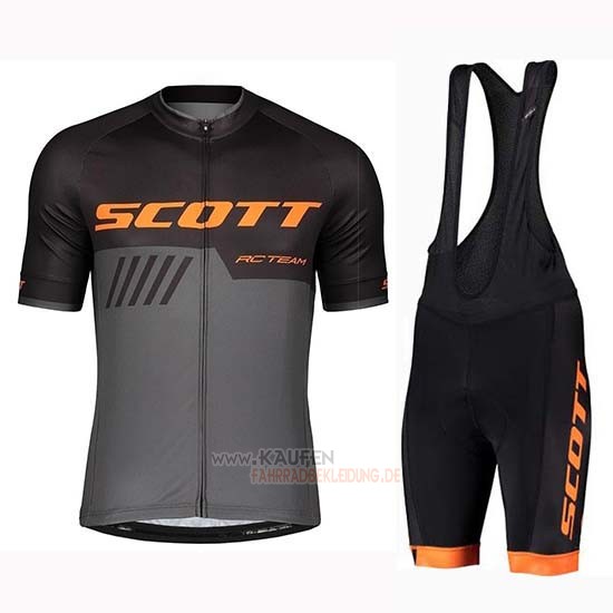 Scott Kurzarmtrikot 2019 und Kurze Tragerhose Shwarz Grau