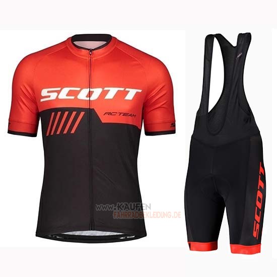 Scott Kurzarmtrikot 2019 und Kurze Tragerhose Shwarz Rot