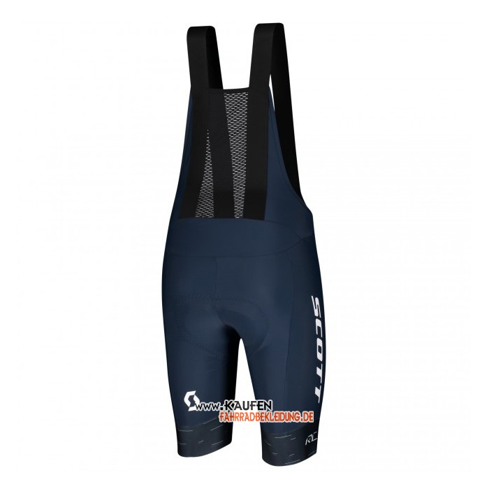 Scott Kurzarmtrikot 2021 und Kurze Tragerhose Gelb Dunkel Blau