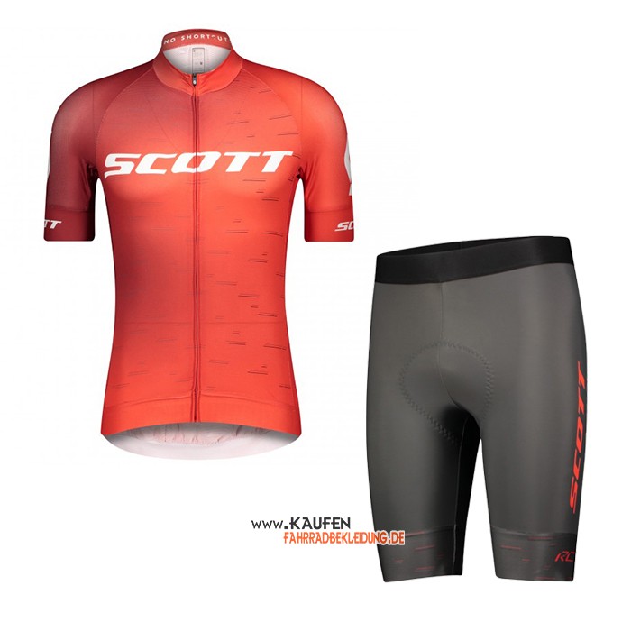 Scott Kurzarmtrikot 2021 und Kurze Tragerhose Rot