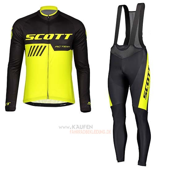 Scott Langarmtrikot 2019 und Lange Tragerhose Shwarz Gelb