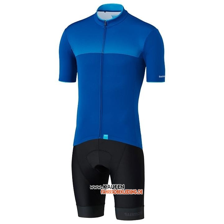 Shimano Kurzarmtrikot 2020 und Kurze Tragerhose Blau