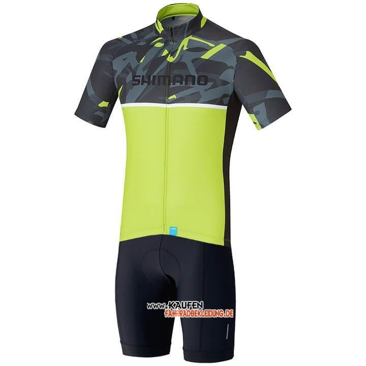 Shimano Kurzarmtrikot 2020 und Kurze Tragerhose Gelb