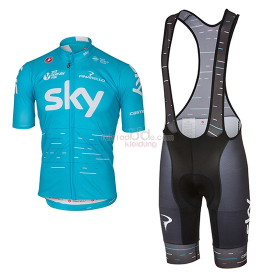 Sky Langarmtrikot 2017 Und Lange Tragerhose blau